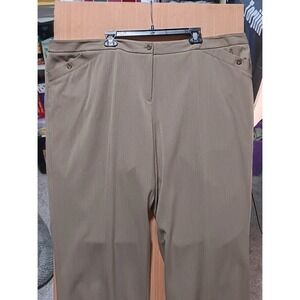 Lane Bryant Size 28 Petite Houston Wide Leg Trousers Slacks Tan Brown‎
